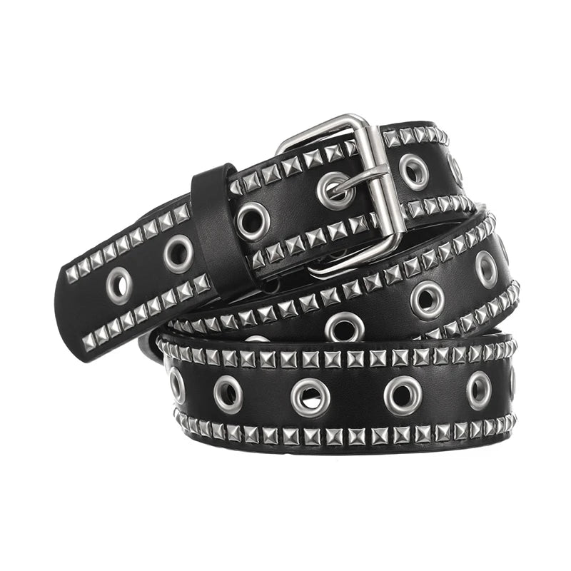 Vintage Bronze Chunky Belt – Y2K Punk Grunge Jean Belt Unisex