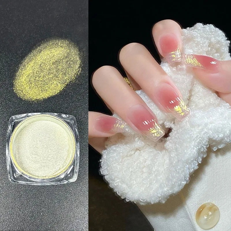Icy Aurora Holographic Nail Glitter Powder | Polarizing Shine 1g
