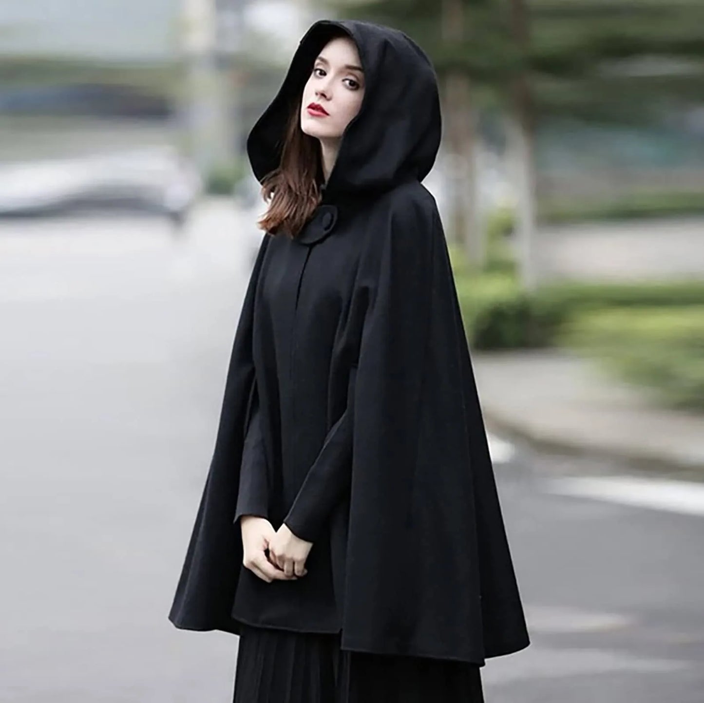 Women's Medieval Hooded Cloak | Gothic Viking Halloween Cape