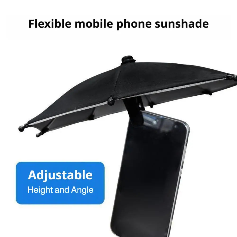 Mini Phone Sunshade Umbrella Sun Glare Shade Adjustable Phone Sunshade with Clip for Motorcycle Bike Outdoor Riding Navigation Peaceful Pleasures Health and Wellness