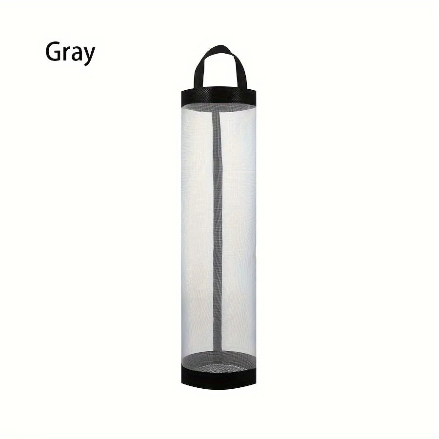 2-Pack Wall-Mounted Foldable Mesh Plastic Bag Holder & Dispenser