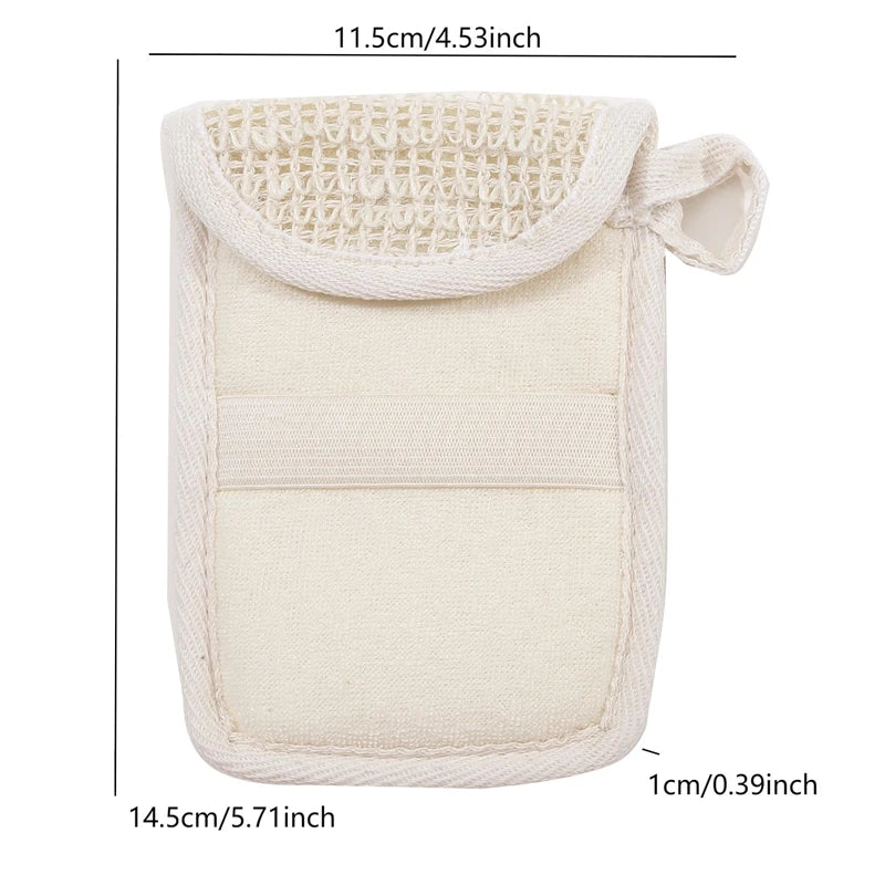 Cotton Linen Soap Saver Bag | Exfoliating Shower Mesh Pouch