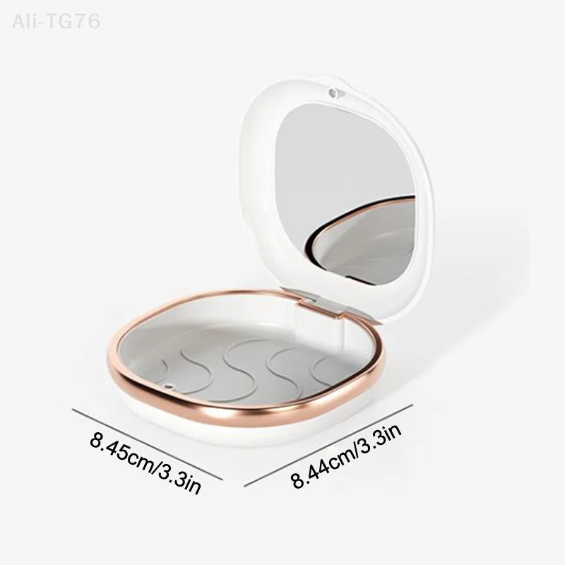 Magnetic Dental Retainer Case with Mirror | Travel Aligner Box