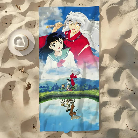 InuYasha Anime Beach Towel – Quick Dry Sports & Pool Towel Anime Beach Towel Peaceful Pleasures Health and Wellness