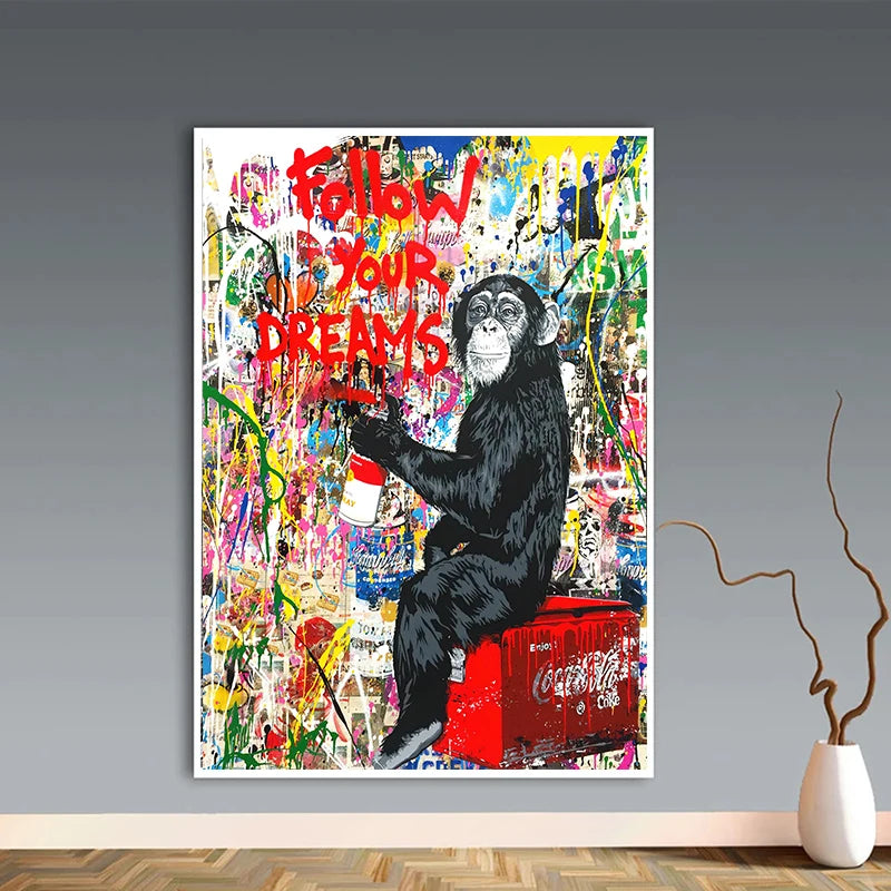 Banksy Graffiti Pop Art Canvas Wall Print | Street Art Poster