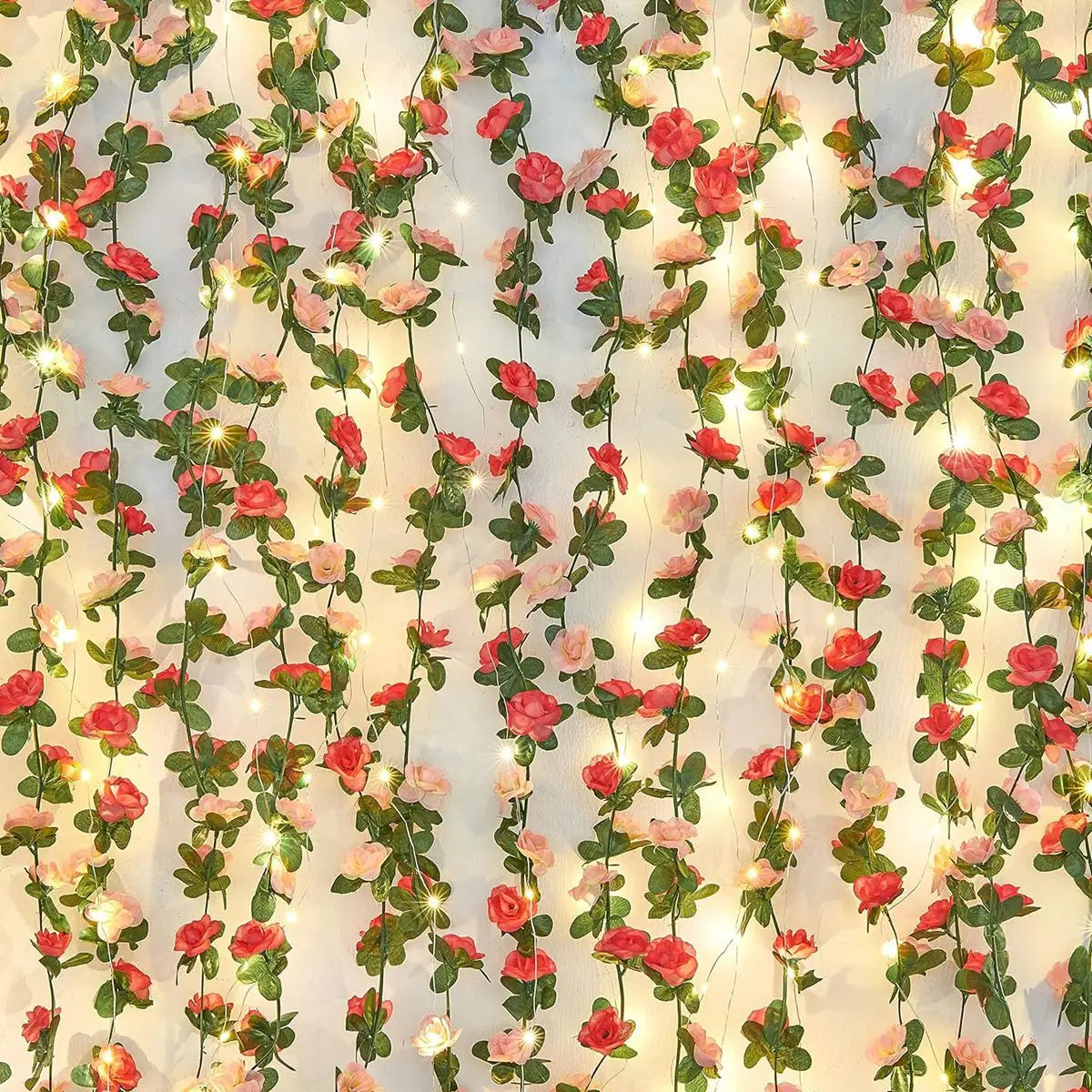 Artificial Silk Rose Vine Garland – Wedding & Home Decor