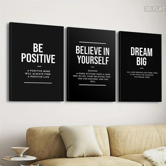 3-Piece Motivational Quote Canvas Wall Art | Home Décor Canvas Wall Art Set Peaceful Pleasures Health and Wellness G5049-3pcs 30x40cm Wood Framed