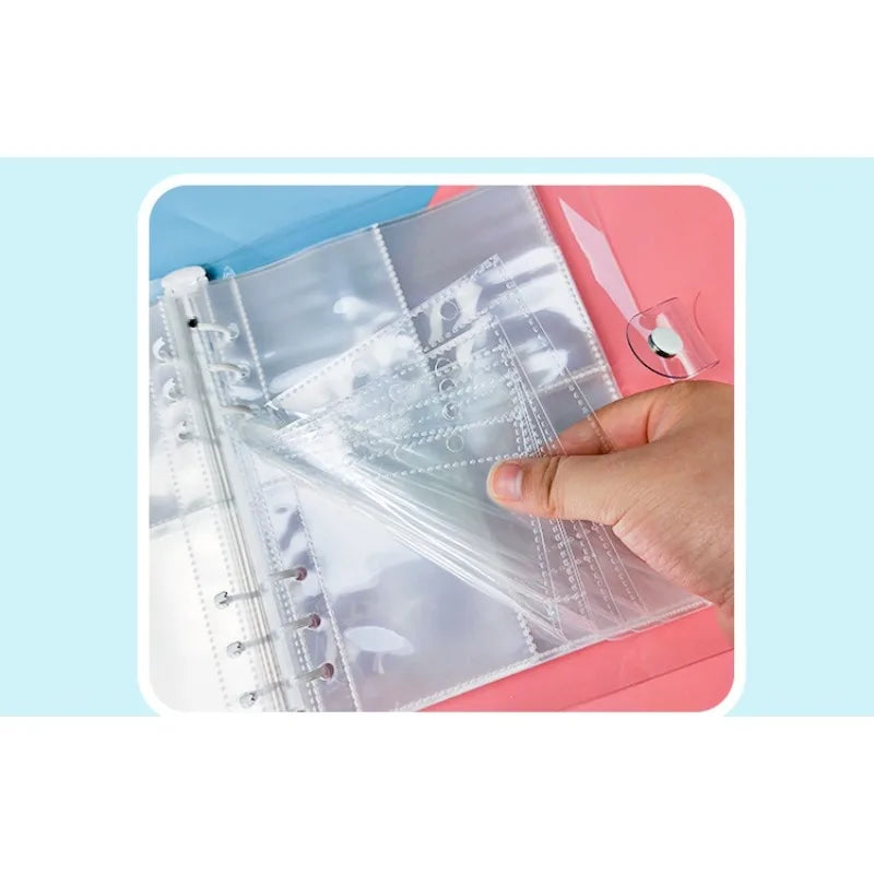 A5 Transparent Photo Album Sleeves 10pcs – 6-Hole Photocard Refill