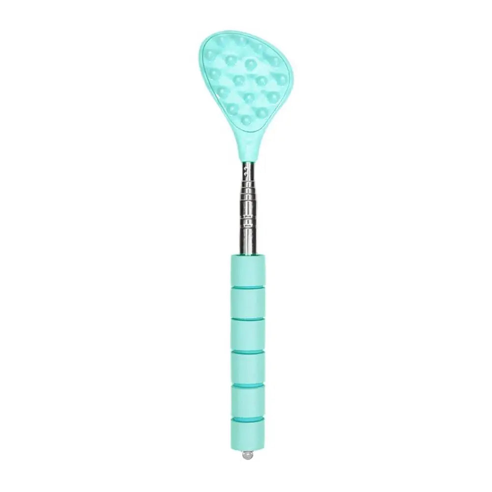 Extendable Cactus Back Scratcher With Two Size Spikes Retractable One Hand Itch Stick For Men Women Portable Point Massager Peaceful Pleasures Health and Wellness blue