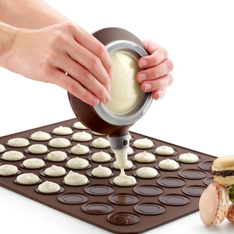 6PC Patterned Mouth Cake Decoration Silicone Macaron Patterned Pot Nozzle Cream Nozzle Baking Accessories Kitchen Baking Framing Peaceful Pleasures Health and Wellness