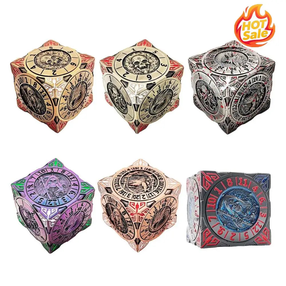 7-in-1 Metal Mechanical Gyroscope Dice for DnD RPG Games
