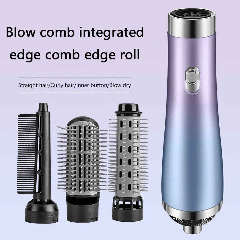 Hair Dryer Portable Comb lonic Hair Straightening Brush Hot Air Curling For Hair Roller Blow Dryer Quick Dry Hair Curler Curling Peaceful Pleasures Health and Wellness