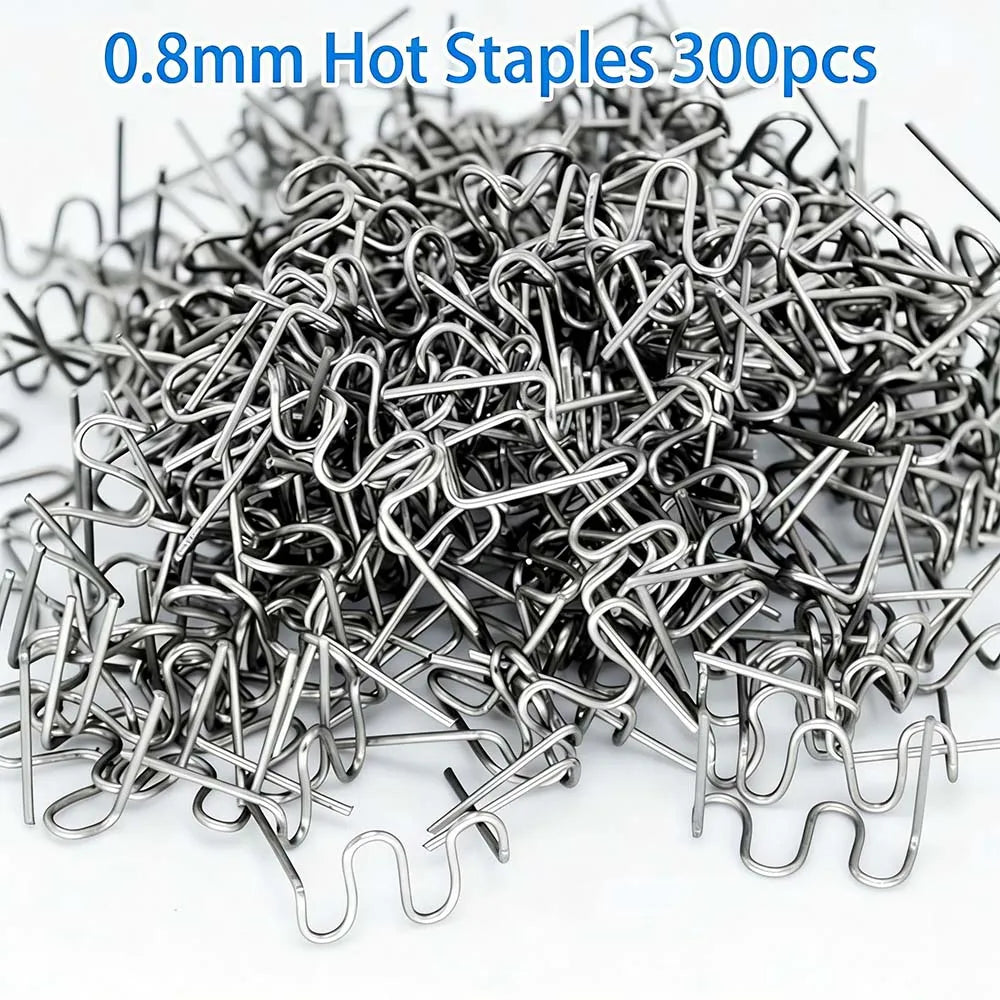 100-300pcs 0.8mm Hot Stapler Staples for Plastic Bumper Repair - Pre-Cut Stainless Steel Wave Nails for Car Welding Tool Peaceful Pleasures Health and Wellness