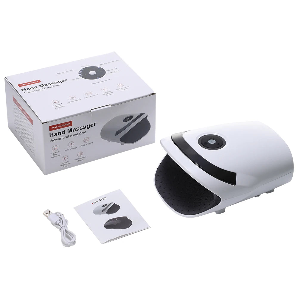 5 Levels Air Compression Hand Massager Graphene Heated Electric Palm Massager Vibration Hand Muscle Relaxation for Carpal Tunnel Peaceful Pleasures Health and Wellness TYPE A