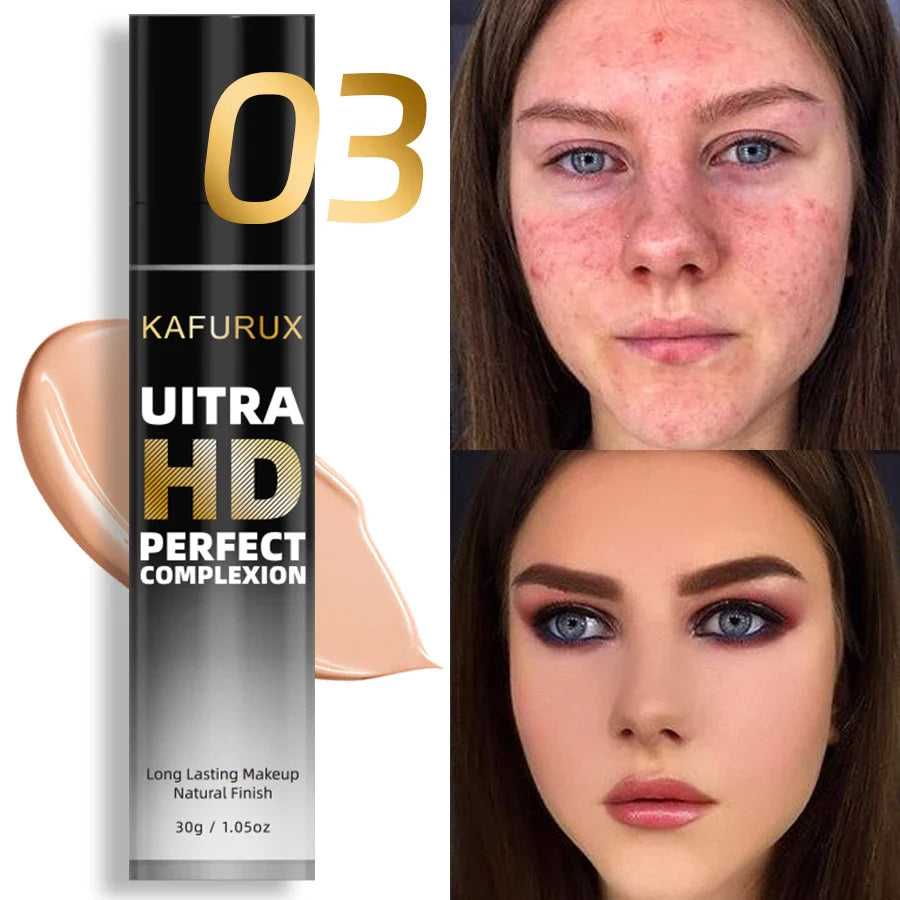 KAFURUX 8-Shade Full Coverage Matte Liquid Foundation 30g