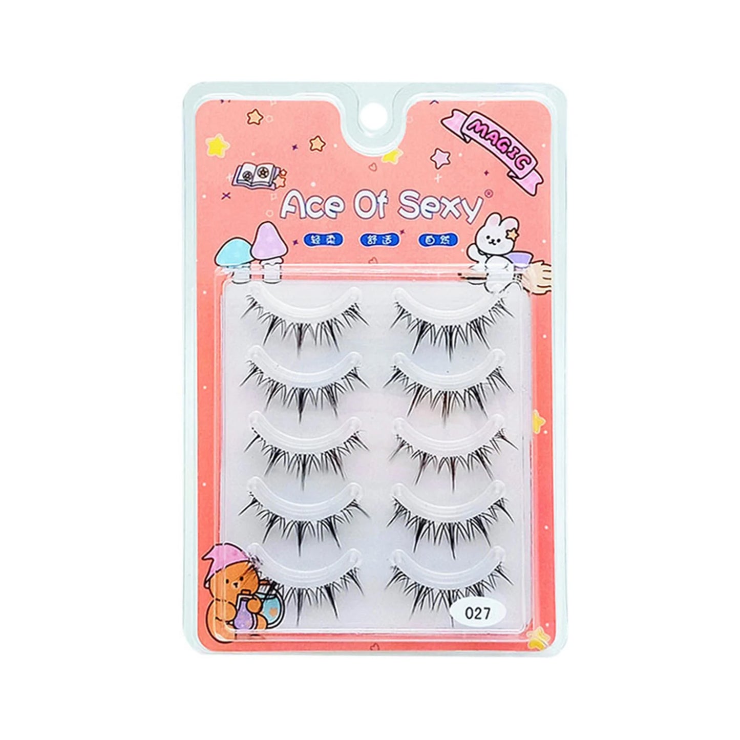 5 Pairs V-Shaped Cluster False Eyelashes | Natural Wispy Lashes