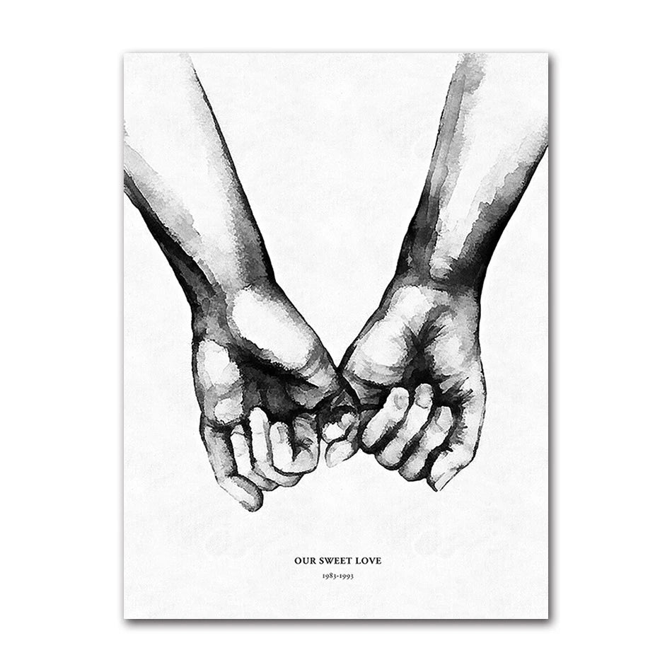 Nordic Black & White Love Quote Canvas Wall Art | Minimalist Canvas Wall Art Peaceful Pleasures Health and Wellness A0450-03 20x30cm Unframed