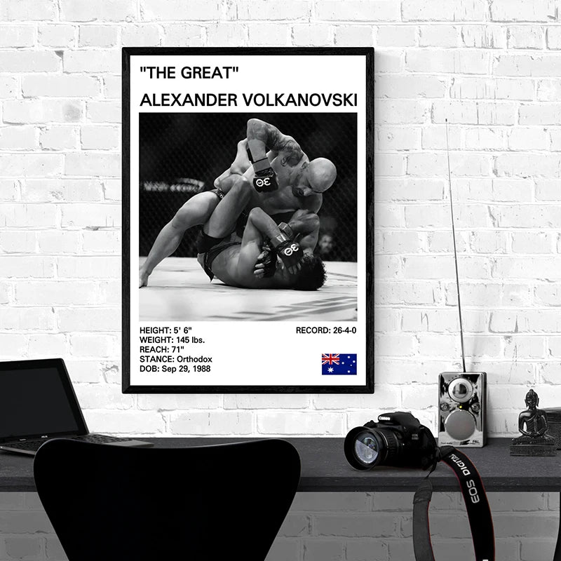 Black and White Boxing Legends Canvas Poster Boxing Inspirational Canvas Painting Print Wall Art for Gym Bedroom Home Decor Peaceful Pleasures Health and Wellness