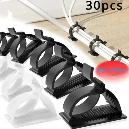 Self-Adhesive Cable Clips Wire Organizer Clamps 10/20/30 Pack Cable Organizer Clips Peaceful Pleasures Health and Wellness