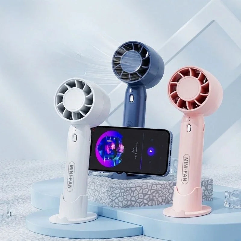 USB Rechargeable Mini Handheld Fan – 3 Speed Portable Desk Fan