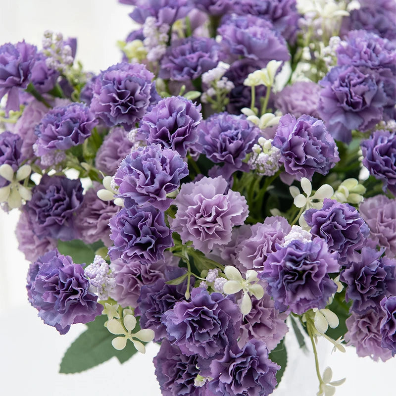 Artificial Silk Carnation Stems 15 Heads – Wedding & Home Décor Artificial Flower Stems Peaceful Pleasures Health and Wellness