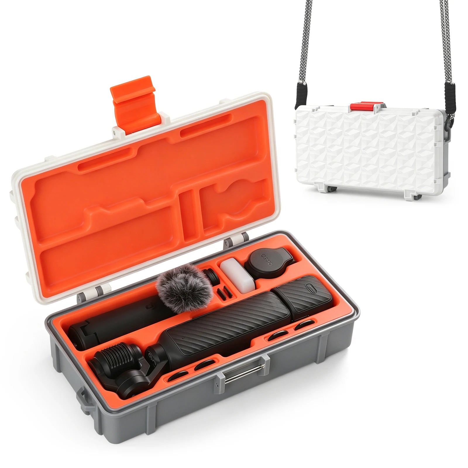 For DJI Pocket 4 Hard Case IP67 Waterproof Shockproof Travel Storage Box With Silicone Liner Carabiner Lanyard Peaceful Pleasures Health and Wellness