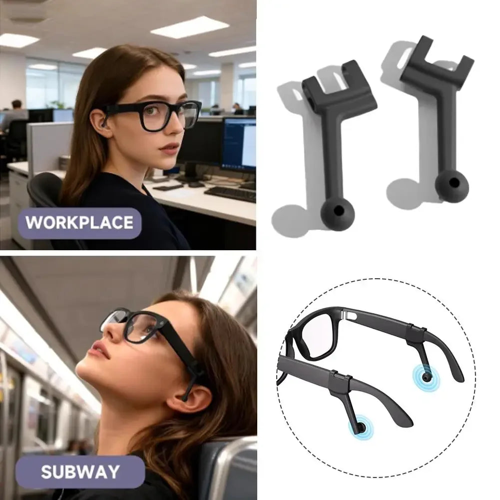 Silicone Sound Guide Tube for Meta RayBan Skyler Glasses Sound Concentrator Smart Glasses Sound Enhancement Accessories Peaceful Pleasures Health and Wellness