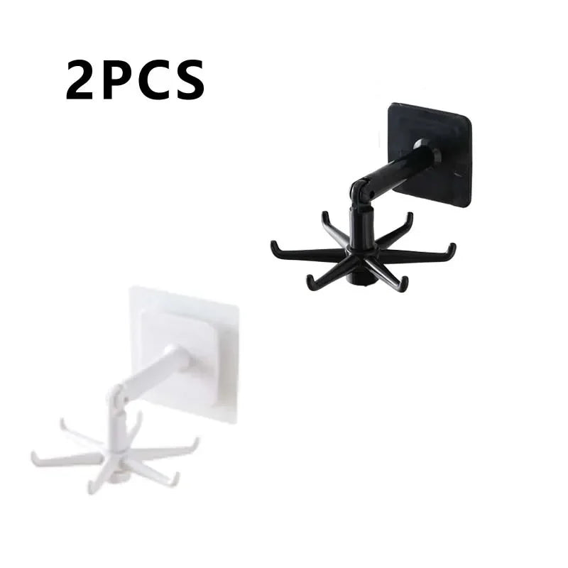 Rotating 7-Claw Hook Organizer – Kitchen & Bathroom Storage