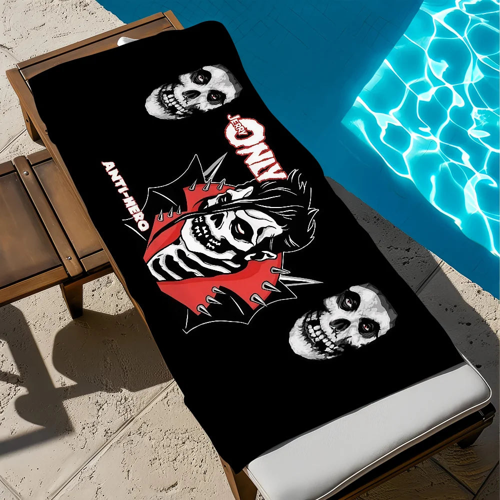 Misfits Rock Band Quick-Dry Beach Towel | Gym, Travel & Pool