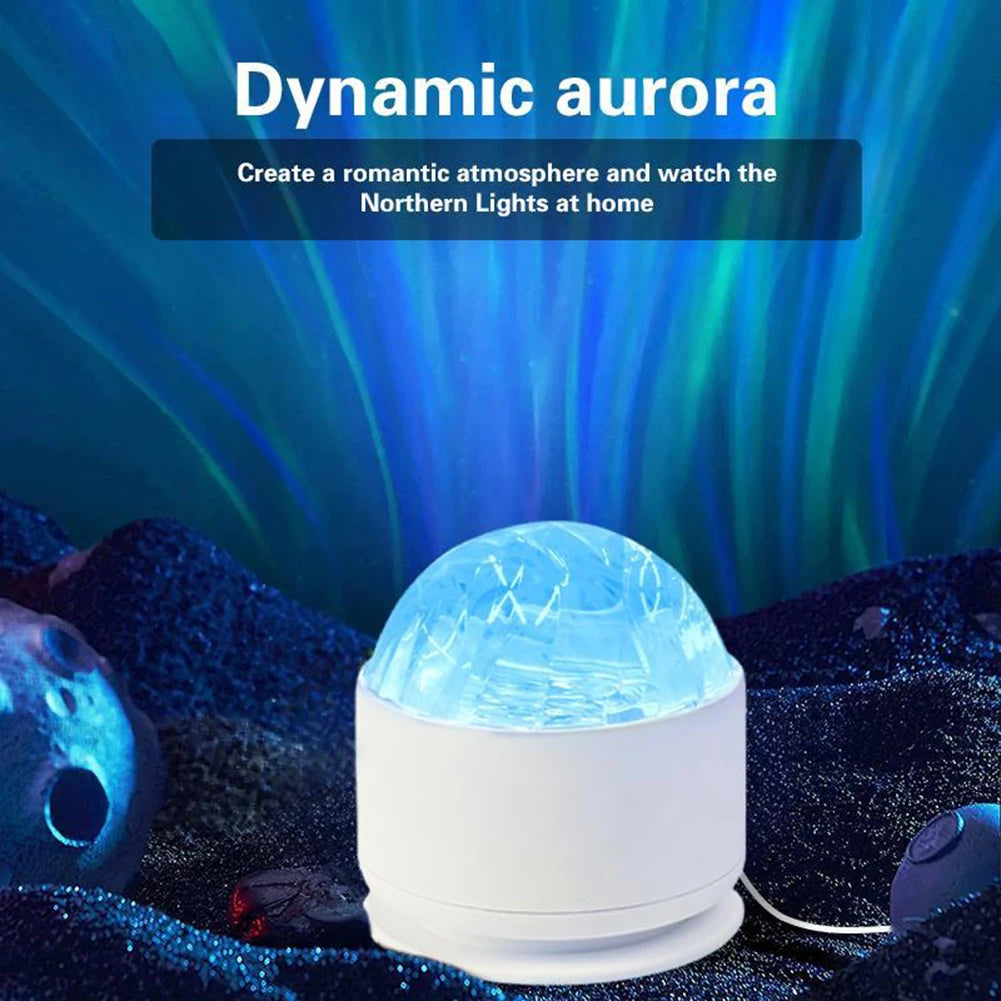 16-Color Aurora Water Ripple Projector Night Light | Remote LED Projector Night Light Peaceful Pleasures Health and Wellness
