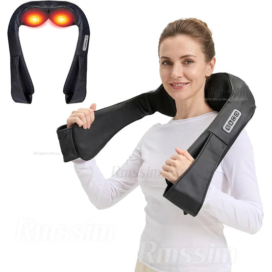 Electric Neck and Shoulder Massager with Heat, Deep Tissue 3D Kneading Pillow Shiatsu Back Massager for Muscle Pain Relief Peaceful Pleasures Health and Wellness