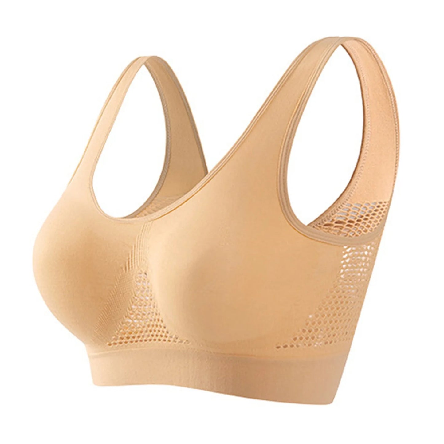 Breathable Sports Bra Top Fitness Women Brassiere Removable Padded Sport Bra Running Gym Seamless Push Up Bras Peaceful Pleasures Health and Wellness Complexion XL