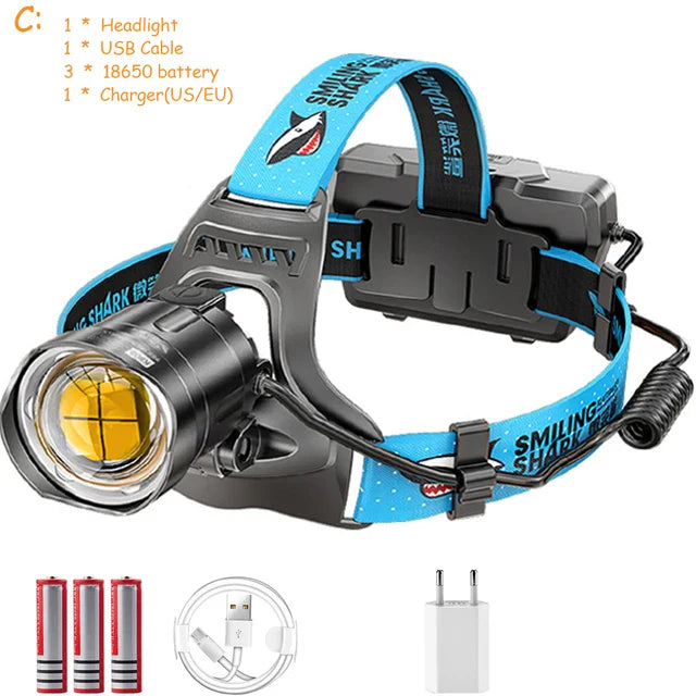 POCKETMAN XHP100 LED Headlamp USB Rechargeable Waterproof