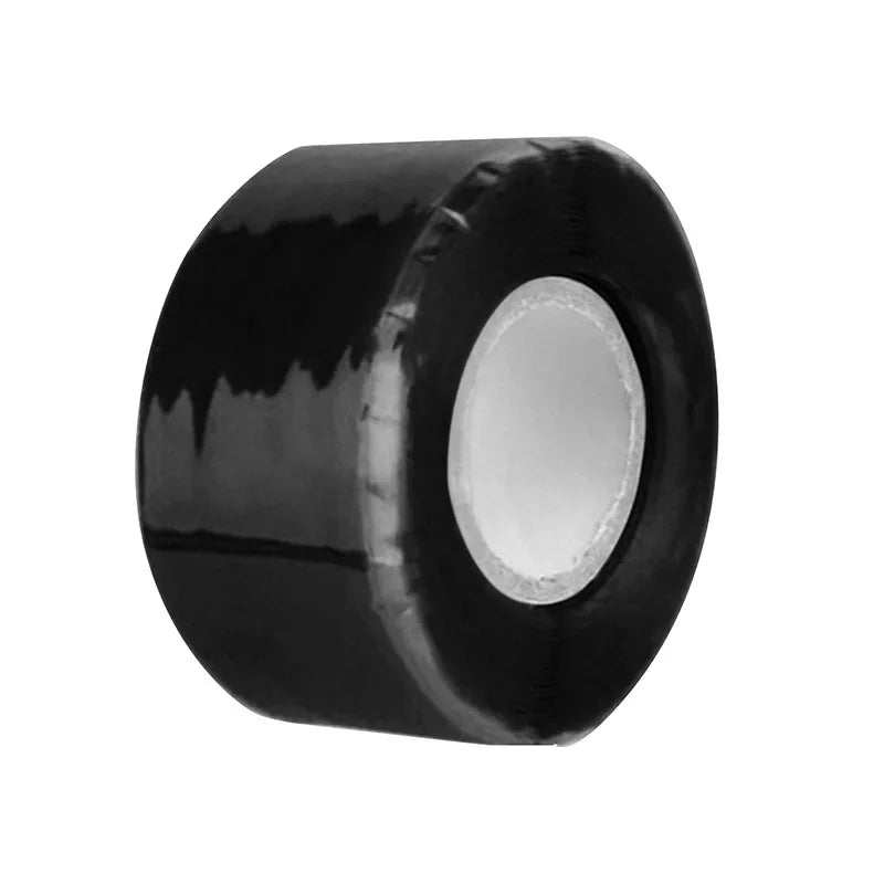 1.5/3M Length Multi-Purpose Self-Adhesive Strong Black Rubber Silicone Repair Waterproof Bonding Tape Rescue Self Fusing Wire Peaceful Pleasures Health and Wellness black 2.5cmx 1.5M