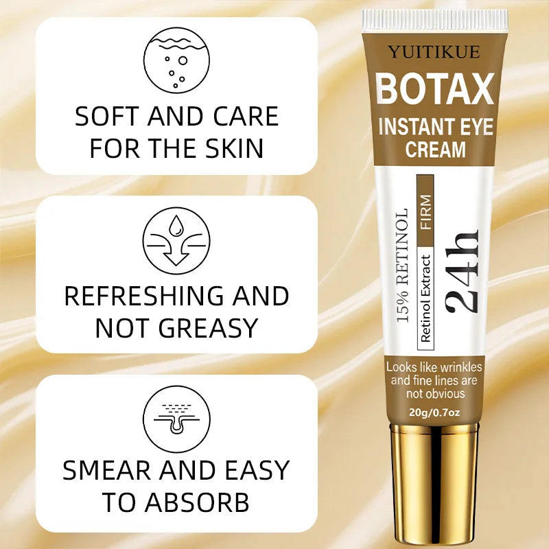 YUITIKUE Botax Instant Eye Cream | 15% Retinol Extract | 24h Firming Formula For Reducing The Look Of Wrinkles & Fine Lines 20g Peaceful Pleasures Health and Wellness