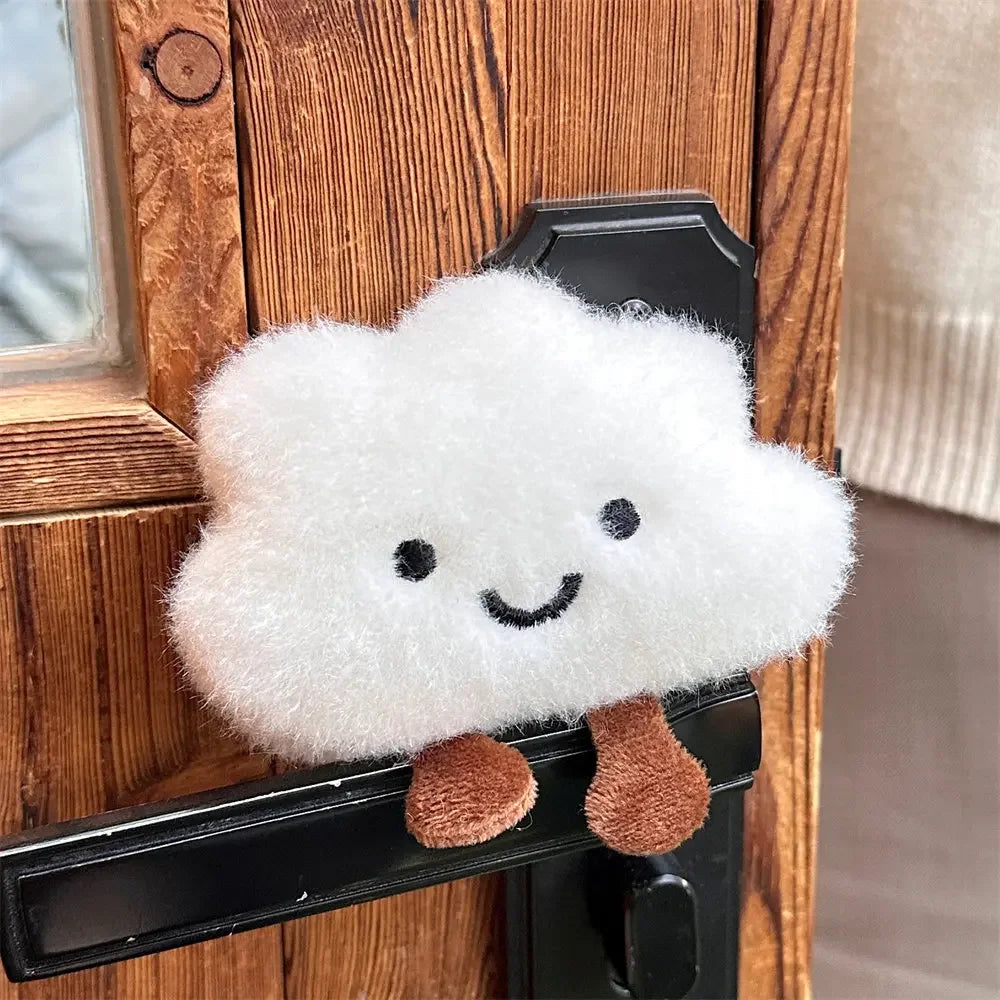 Cute Cloud Plush Brooch Keychain Bag Charm Pendant for Girls