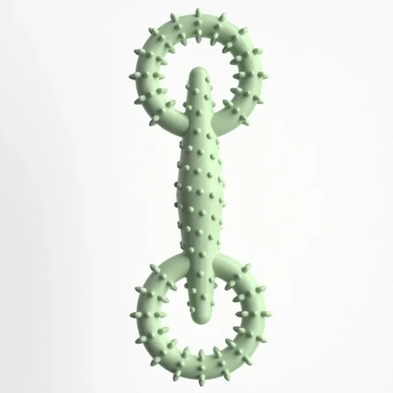 Interactive Dog Pull Ring Chew Toy | Durable Rubber Teeth Cleaner