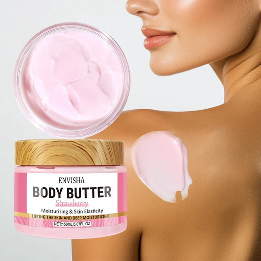 Strawberry Body Butter Lotion – Moisturizing & Brightening Cream Peaceful Pleasures Health and Wellness