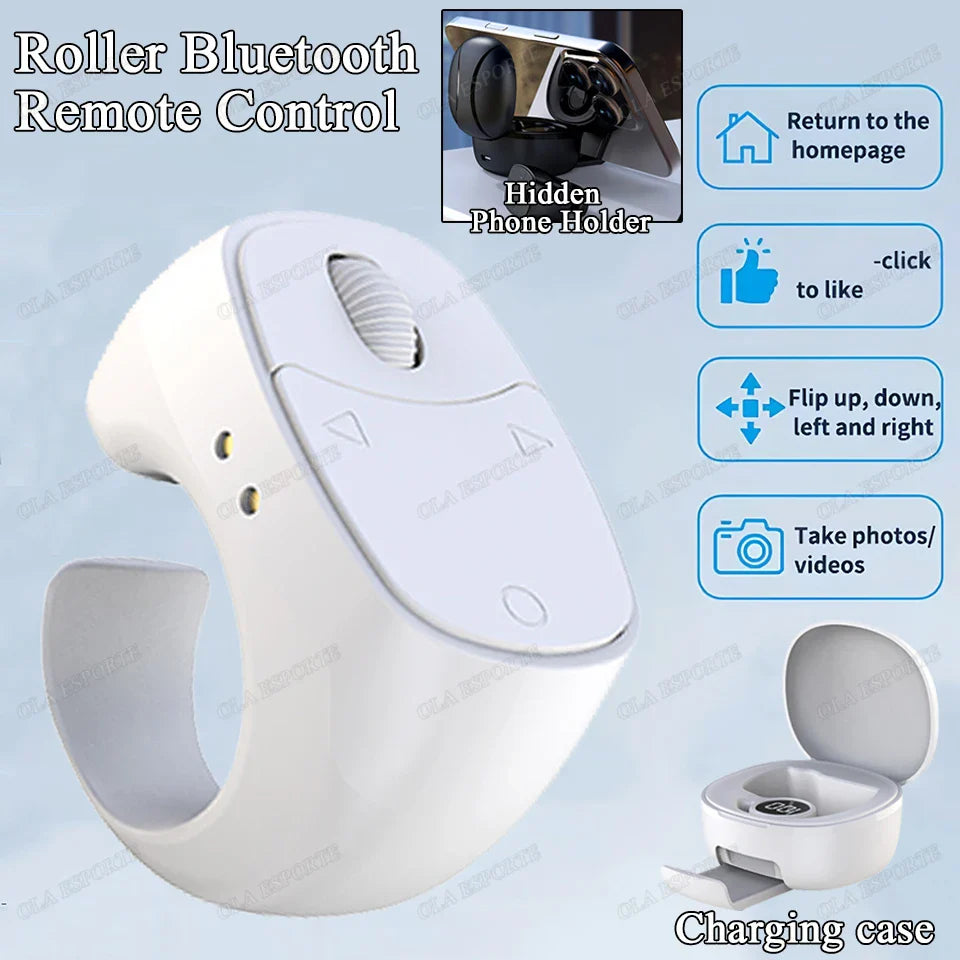 JX-12 Bluetooth Ring Remote – Selfie, Scroll & Page Turner