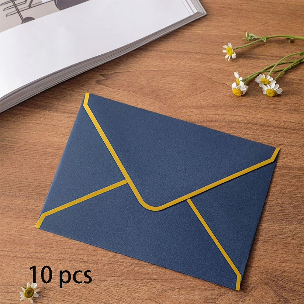 Bview Art Gold Foil Geometric Envelopes-holographic Pearlescent Paper