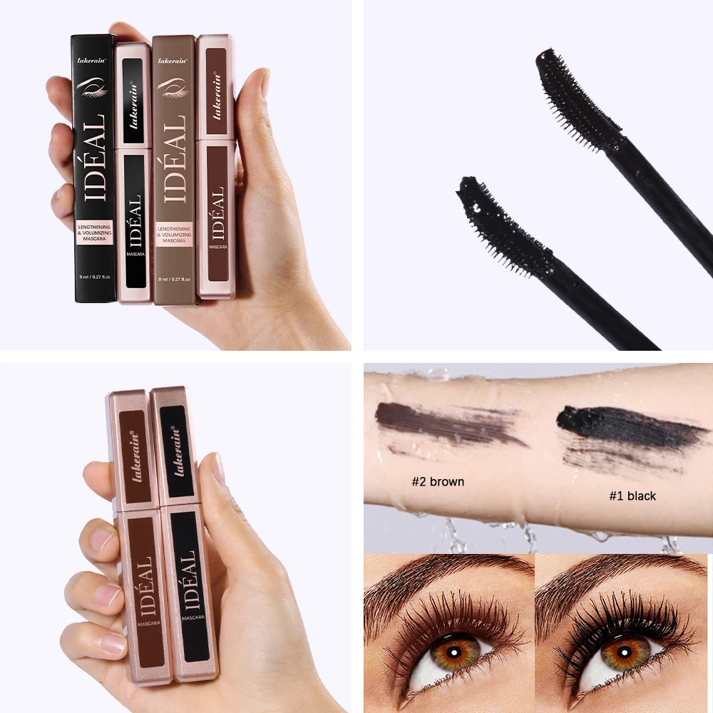 Super Waterproof Mascara 4D Mascara Thick Long Smudge-proof Plump Encrypted Long-lasting Curling Large Eye Makeup Makeup Peaceful Pleasures Health and Wellness