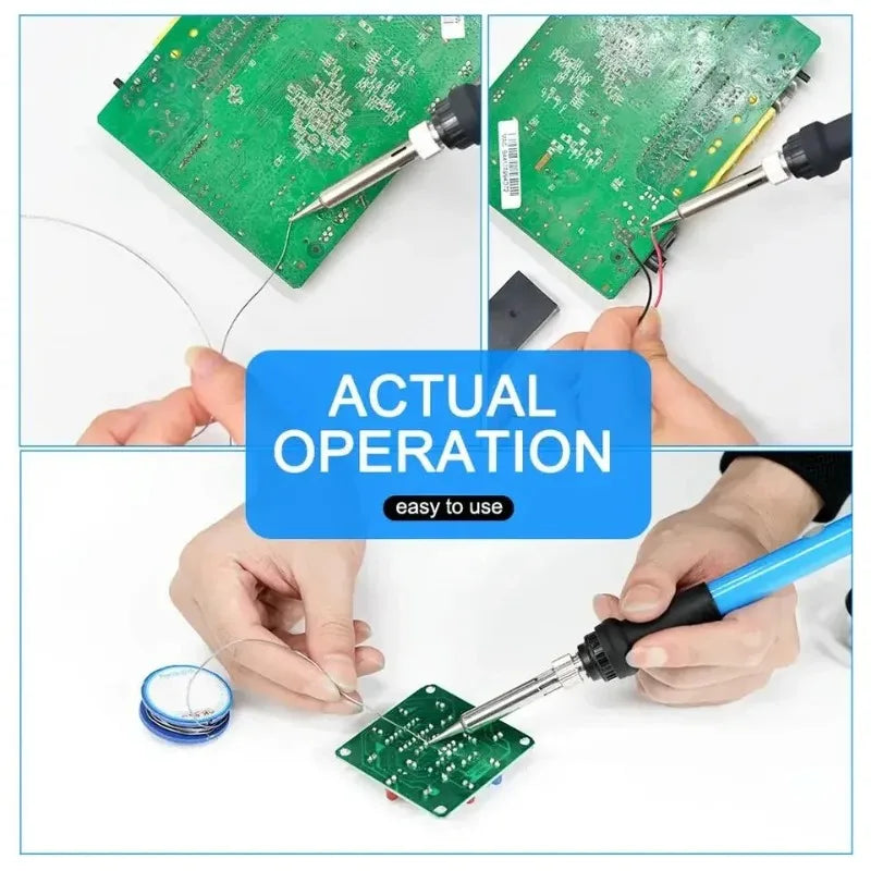 60W Adjustable Soldering Iron EU 220V | Rework Station Kit Peaceful Pleasures Health and Wellness