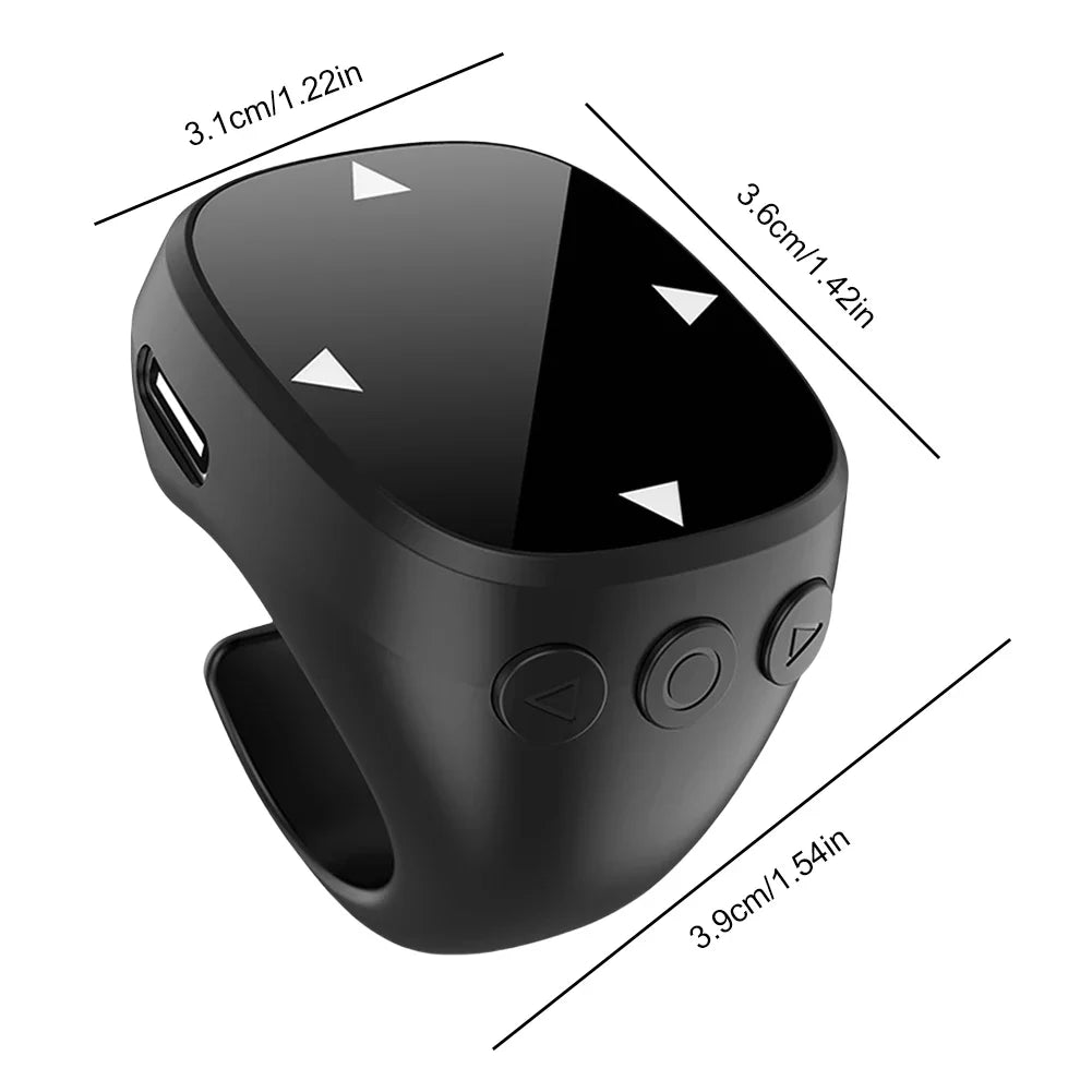 Bluetooth 5.3 Finger Ring Remote – TikTok Scroll & Selfie