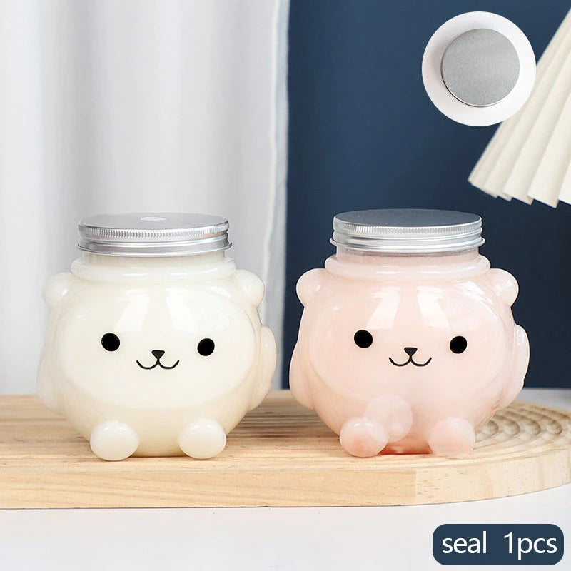 400ml Flat Square Reusable PET Drink Bottle with Lid Reusable Drink Bottle Peaceful Pleasures Health and Wellness 1pcs 1 <500ml