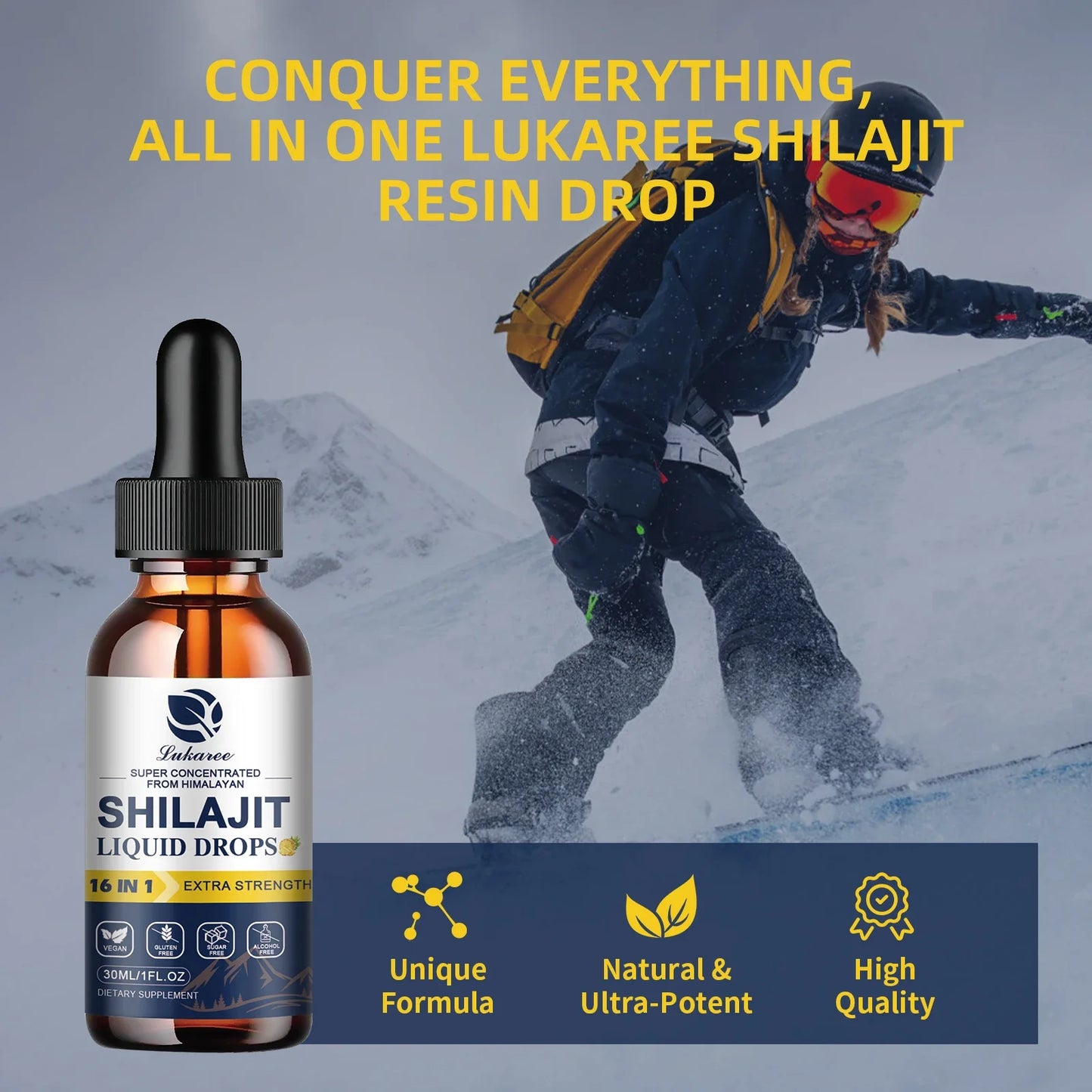 Shilajit Drops – 85+ Trace Minerals & Fulvic Acid | 30ml