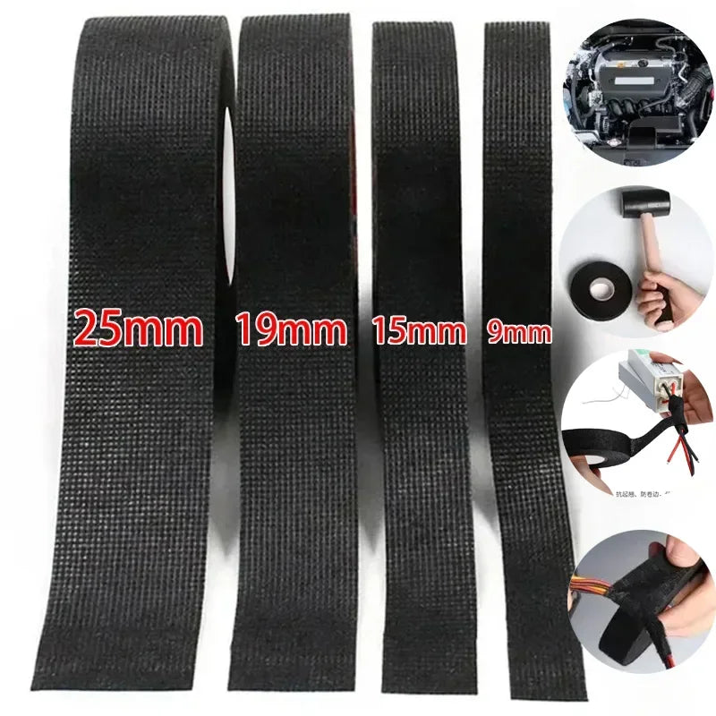 Flannel Wiring Harness Tape – Heat Resistant 9–50mm | Car Cable
