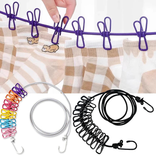 Portable Retractable Clothesline + 12 Clothespins | Travel Travel Clothesline Peaceful Pleasures Health and Wellness