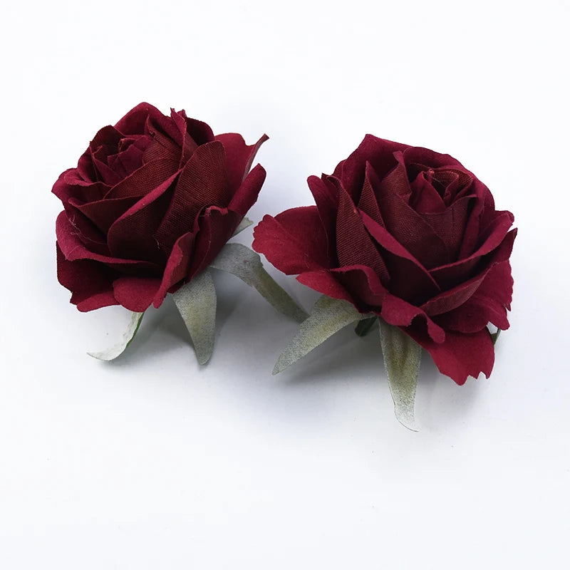 Silk Rose Heads 5/10pcs – Wedding, Wreath & DIY Decor
