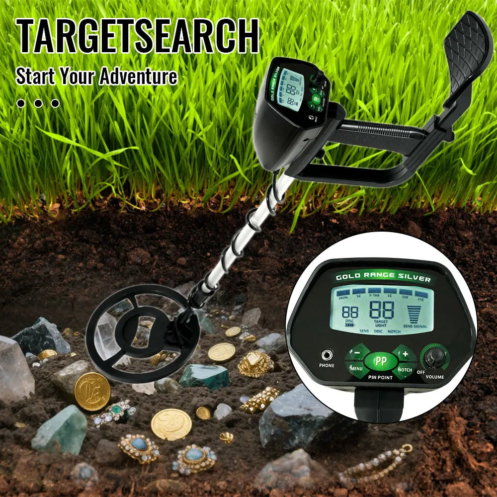 MD-4090 Professional Metal Detector Finder Waterproof Search Coil Seeker Treasure Underground Gold Detector High Accuracy Peaceful Pleasures Health and Wellness