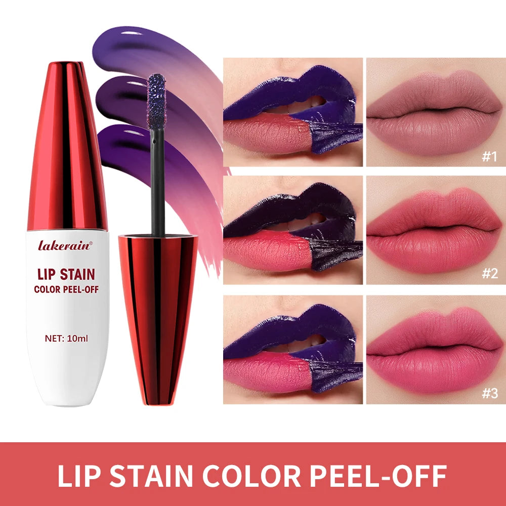 Lip Stain Peel Off 24 Hours Water Resistant Lipsticks Makeup Liquid Lipstick Matte Lipstick for Lips Stick Free Shipping Ink Peaceful Pleasures Health and Wellness 3colors